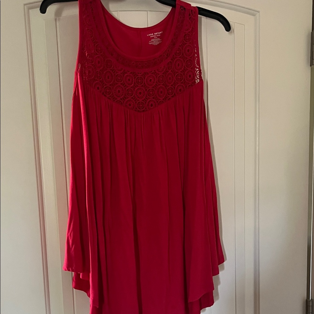 Lane Bryant Vibrant Red Sleeveless Tunic